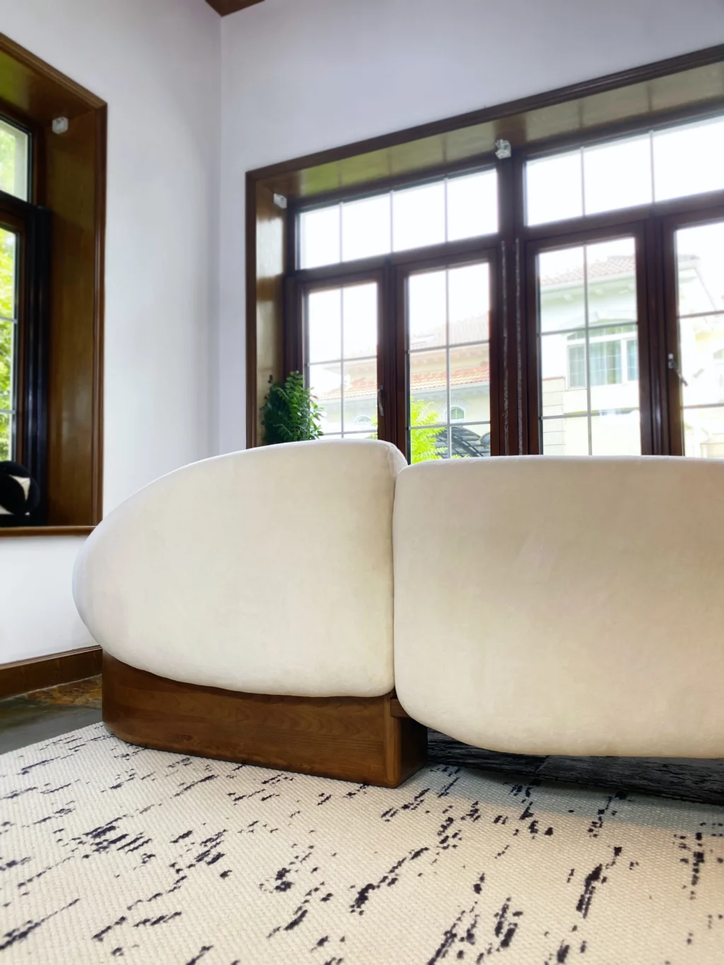 Asymmetrical Raphael Sofa: Two Seater