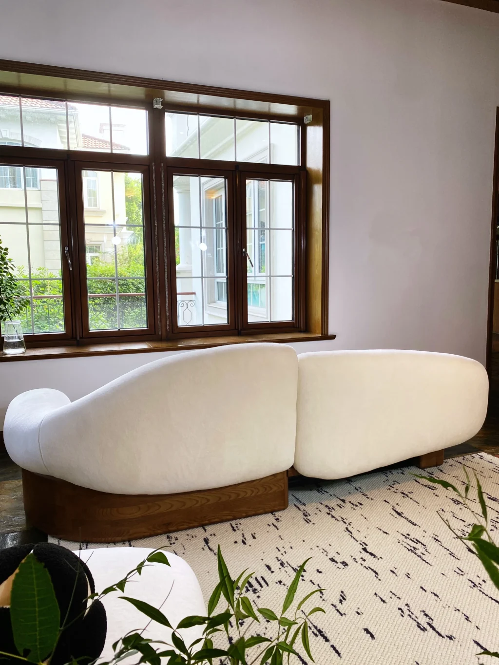 Asymmetrical Raphael Sofa: Two Seater