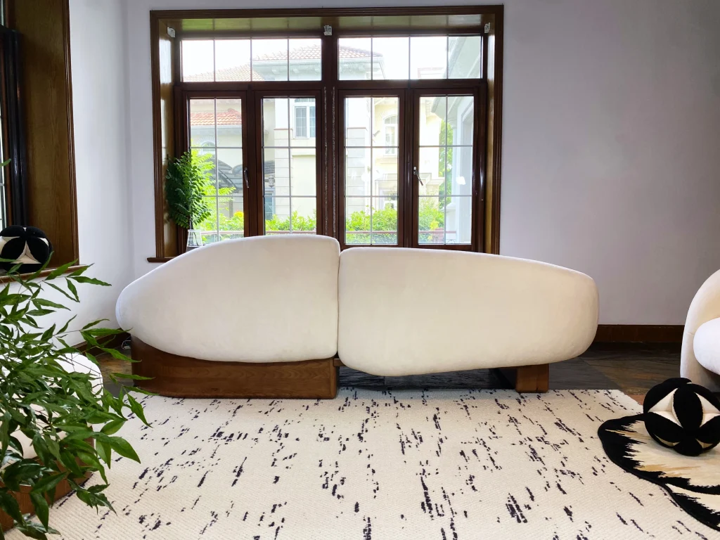 Asymmetrical Raphael Sofa: Two Seater