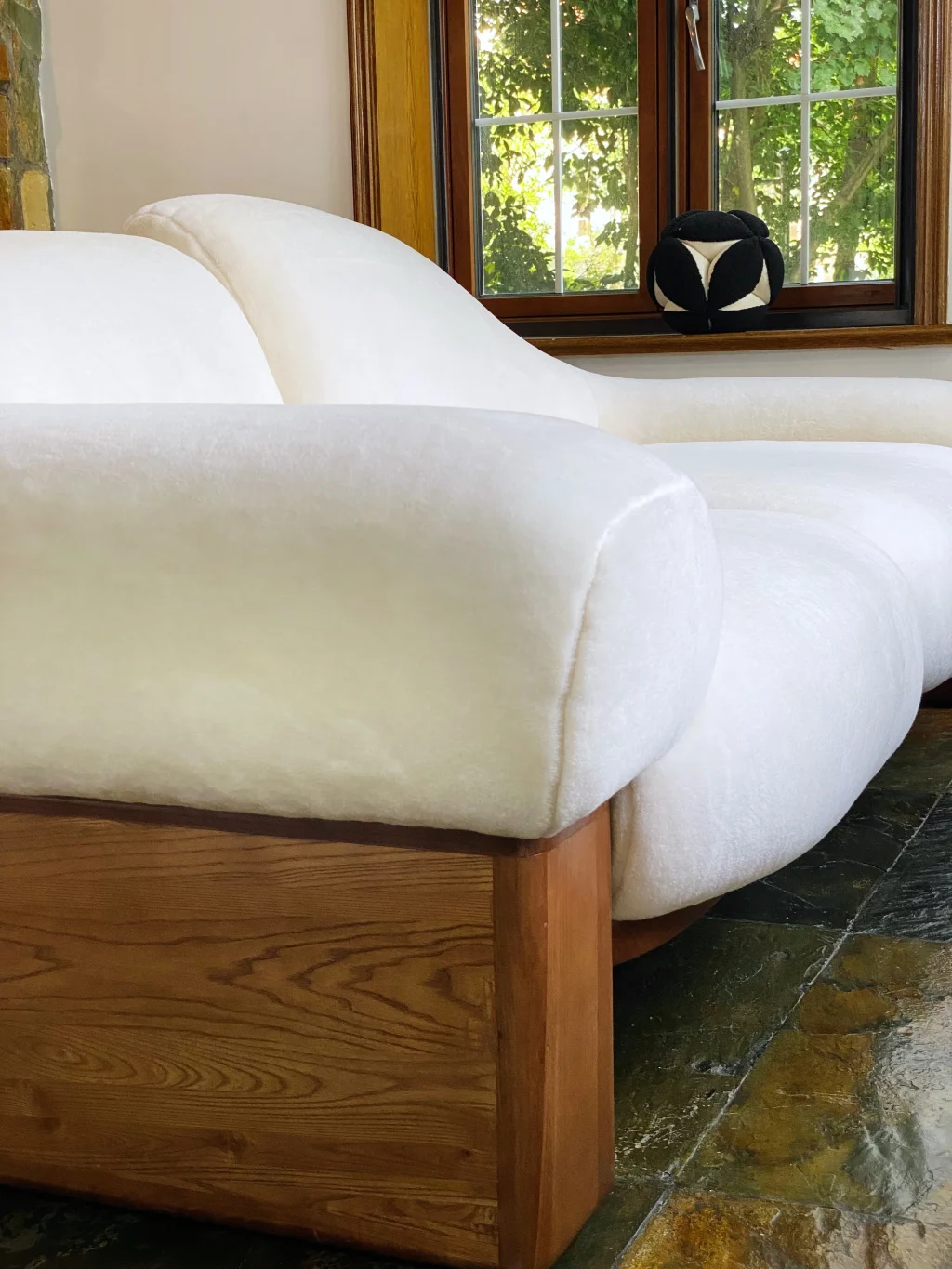 Asymmetrical Raphael Sofa: Two Seater