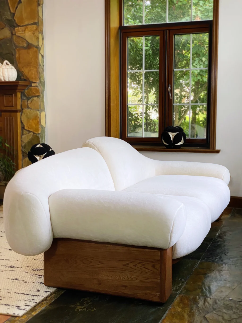 Asymmetrical Raphael Sofa: Two Seater