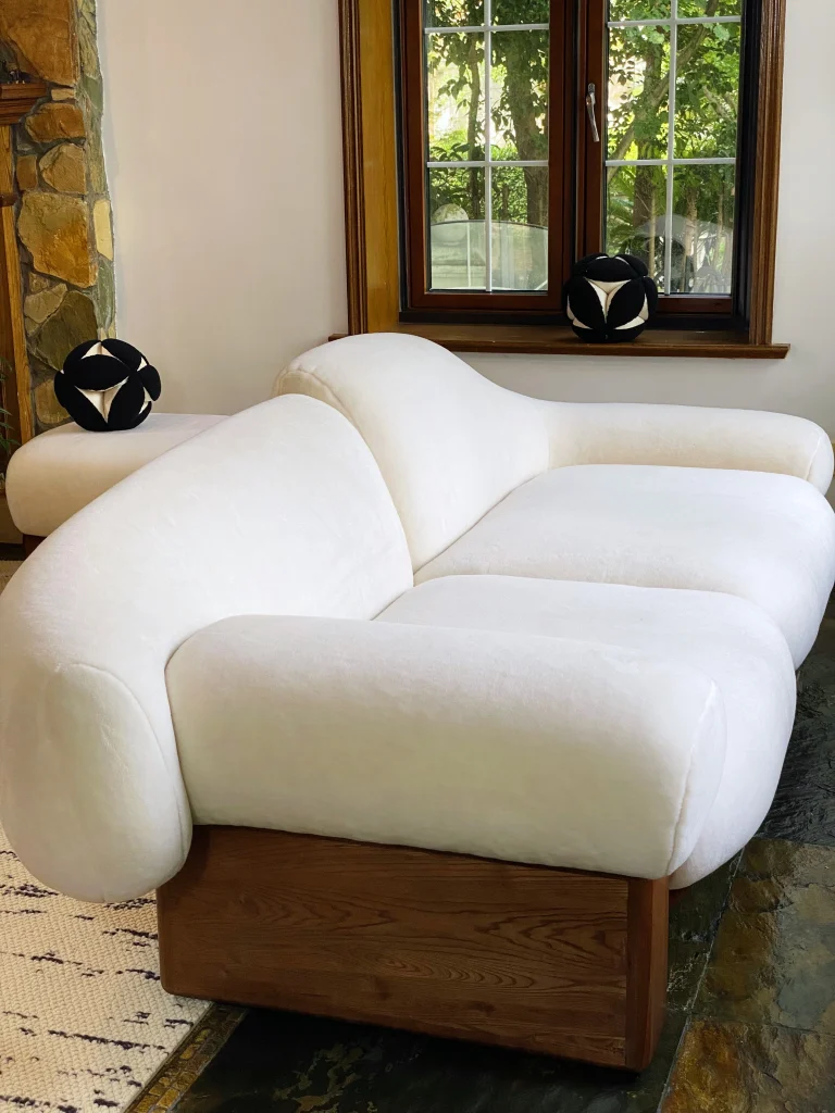Asymmetrical Raphael Sofa: Two Seater