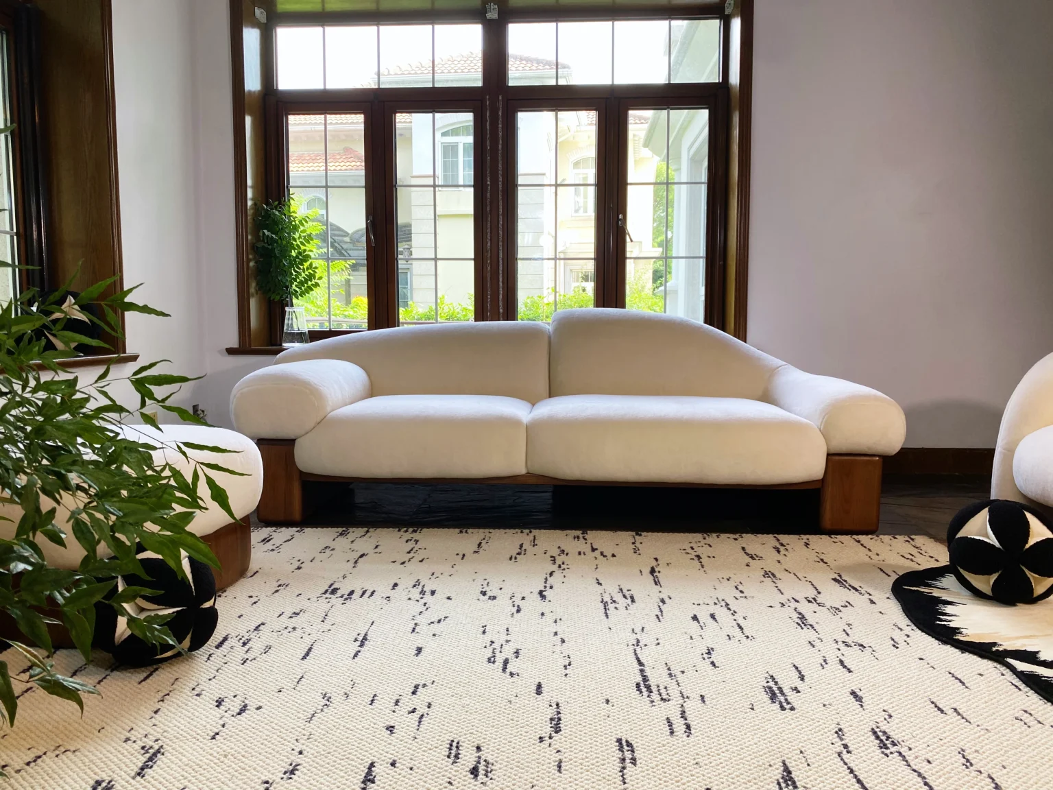 Asymmetrical Raphael Sofa: Two Seater