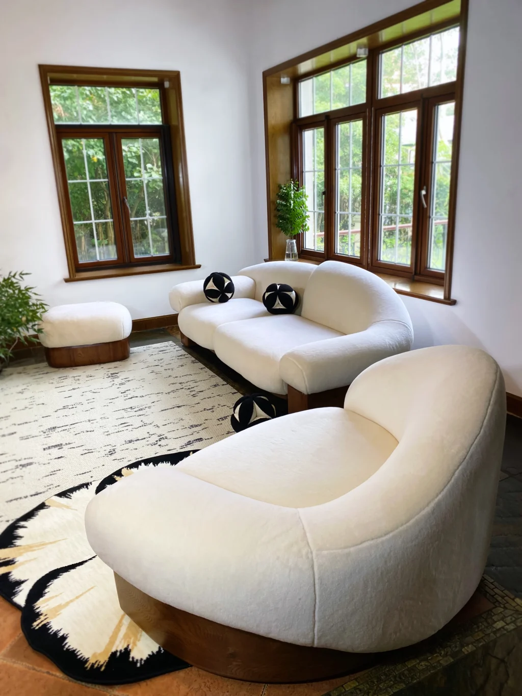Asymmetrical Raphael Sofa: Two Seater