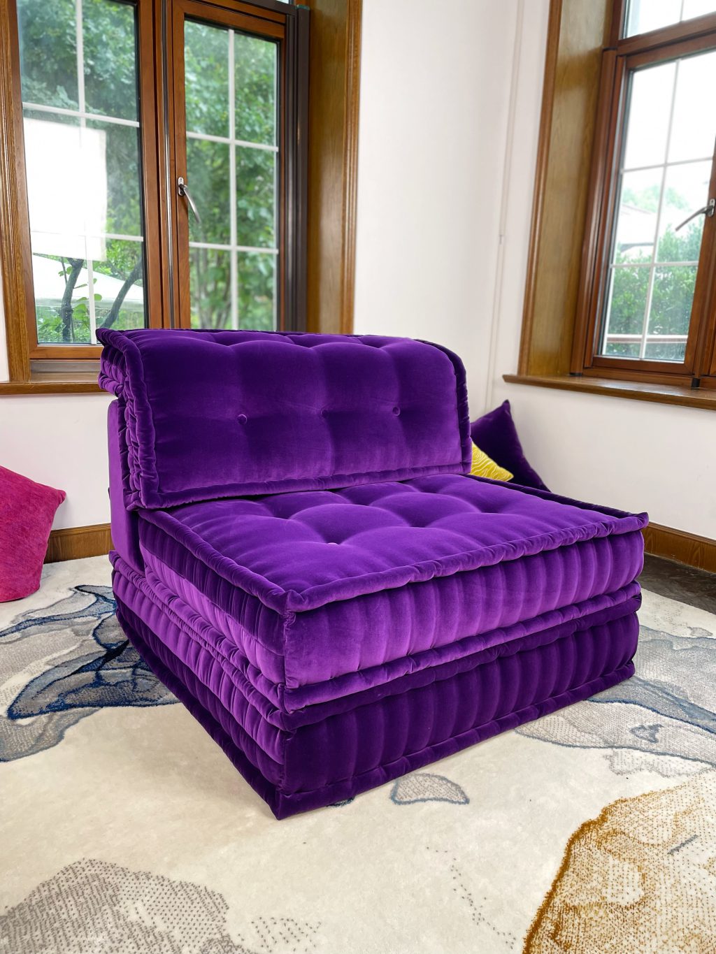 French Daybed Sofa : Teal Lounger