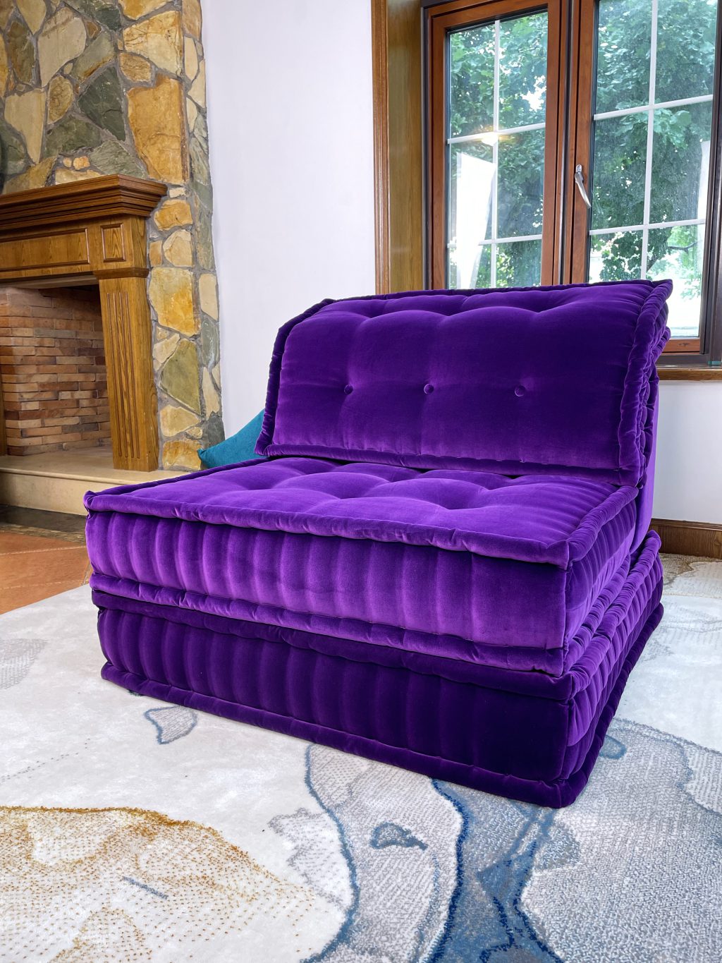 French Daybed Sofa : Teal Lounger