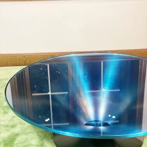 Round Glass & Aluminium Coffee Table