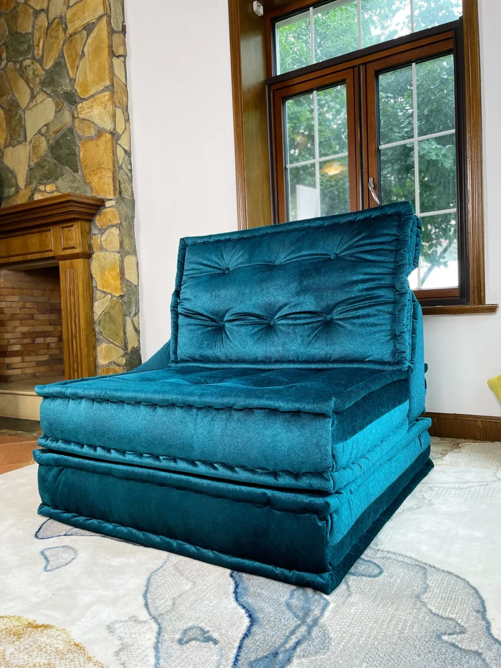 French Daybed Sofa : Teal Lounger