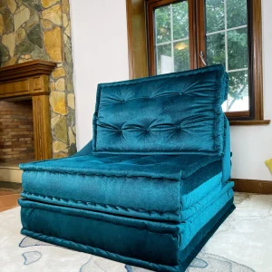 French Daybed Sofa: Teal