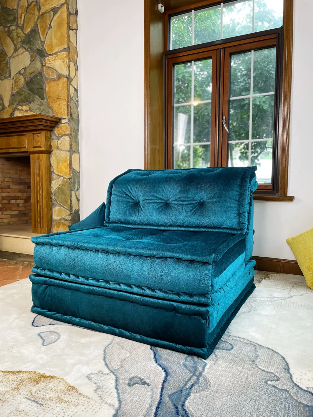 French Daybed Sofa: Teal