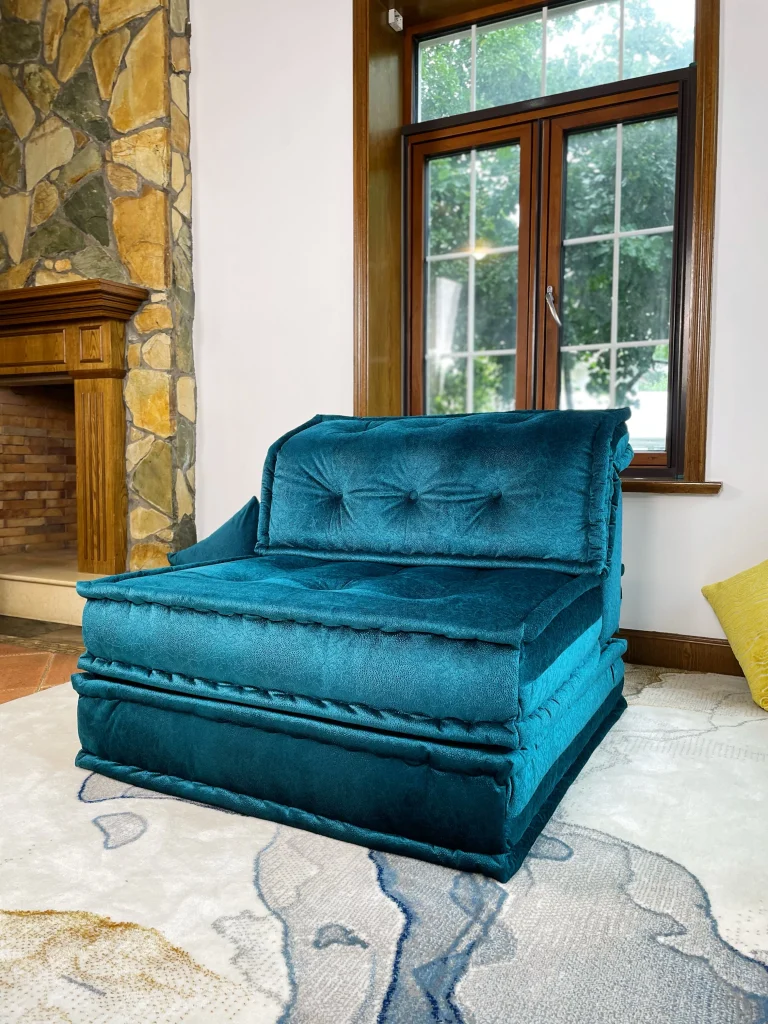 French Daybed Sofa: Teal
