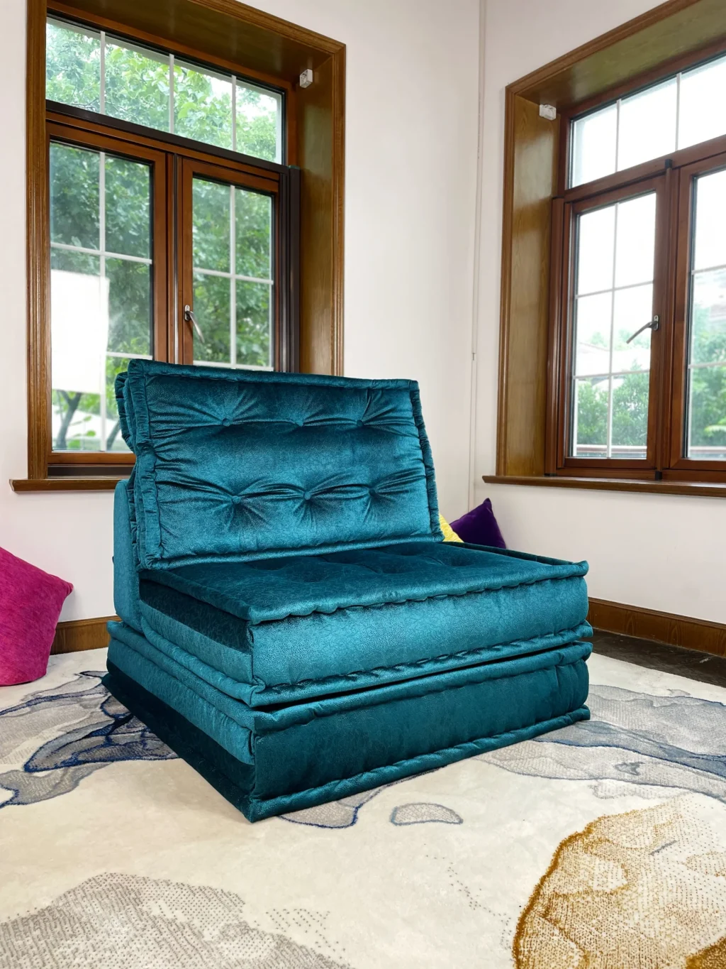 French Daybed Sofa : Teal Lounger