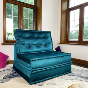 French Daybed Sofa : Teal Lounger
