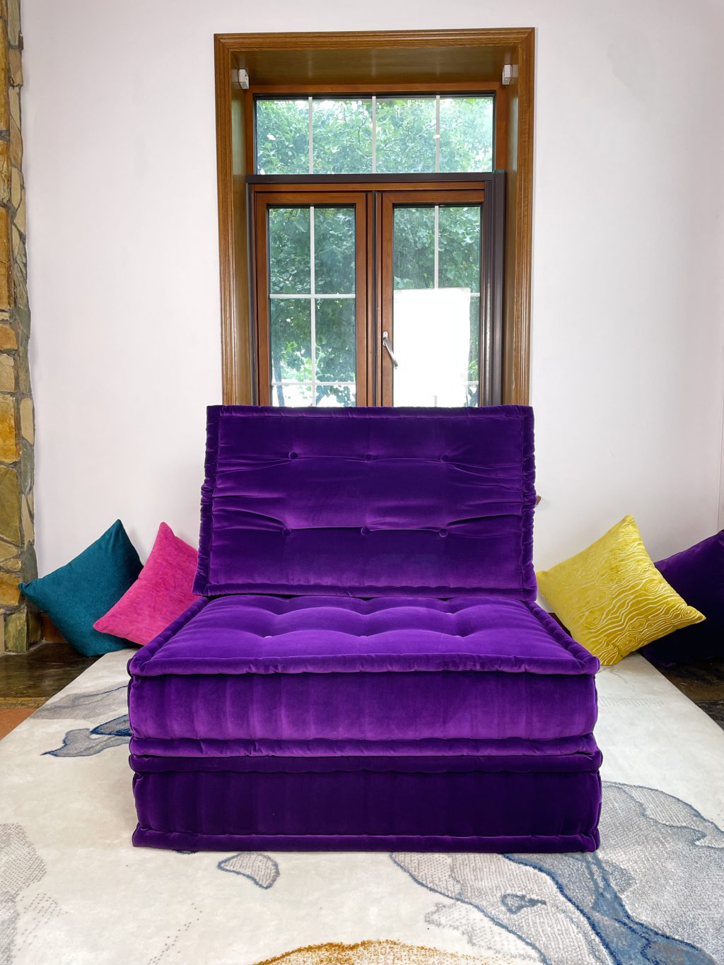 French Daybed Sofa : Teal Lounger