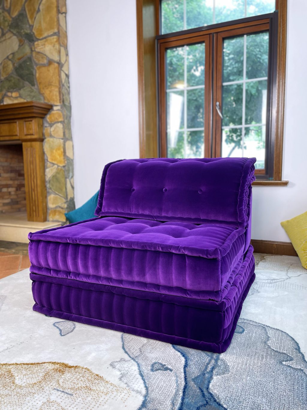 French Daybed Sofa : Teal Lounger