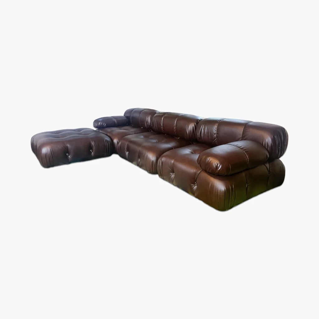 Mario Bellini Tribute Sofa Set: Top Grain Lether