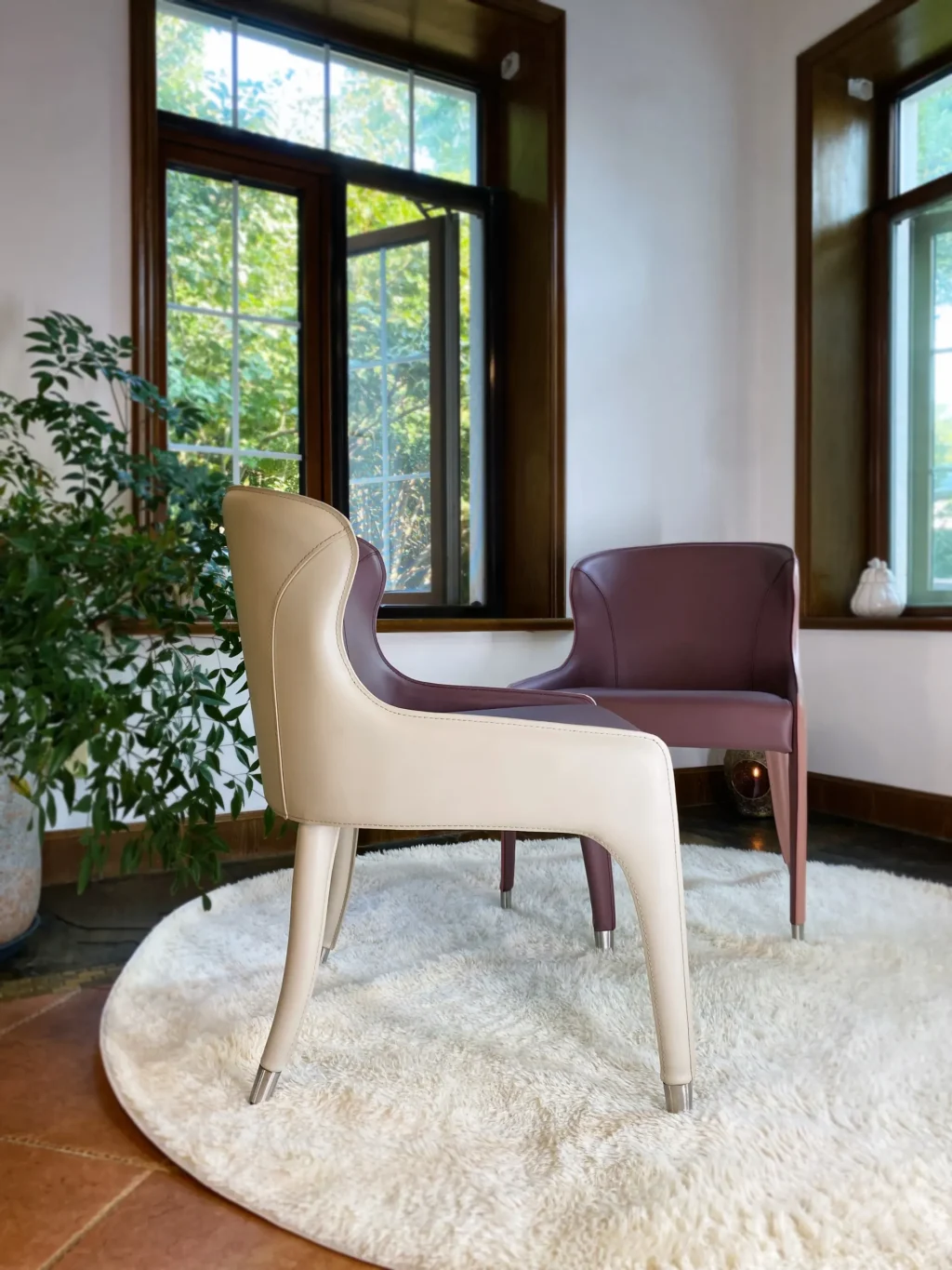 Upholstered Leather Chair