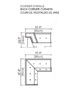 Back corner cushion