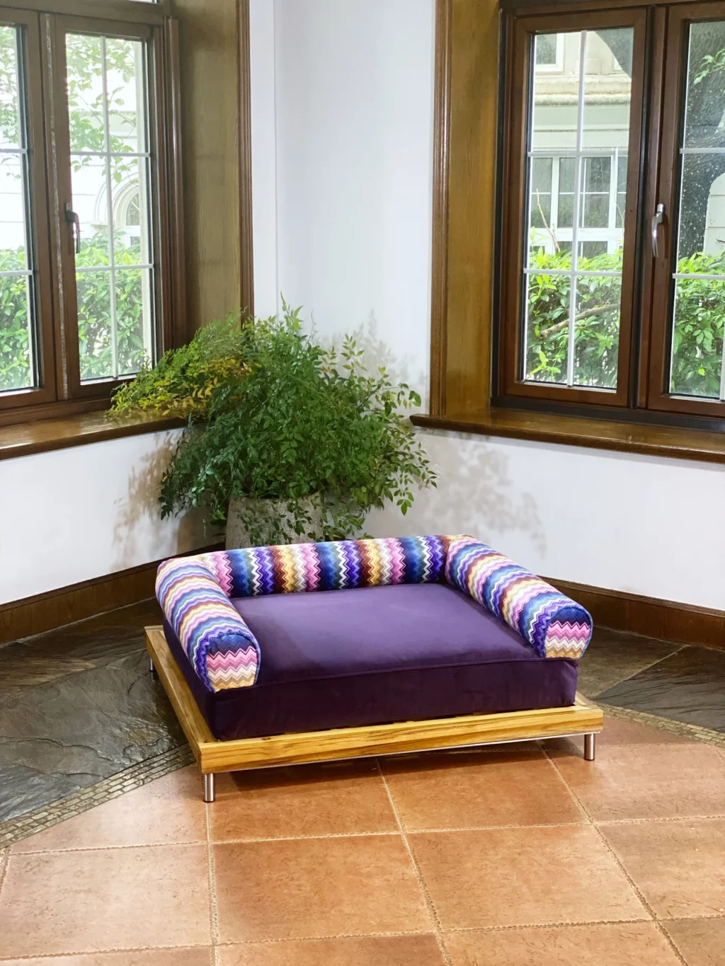 Teak Patio Mah Jong Couch Set