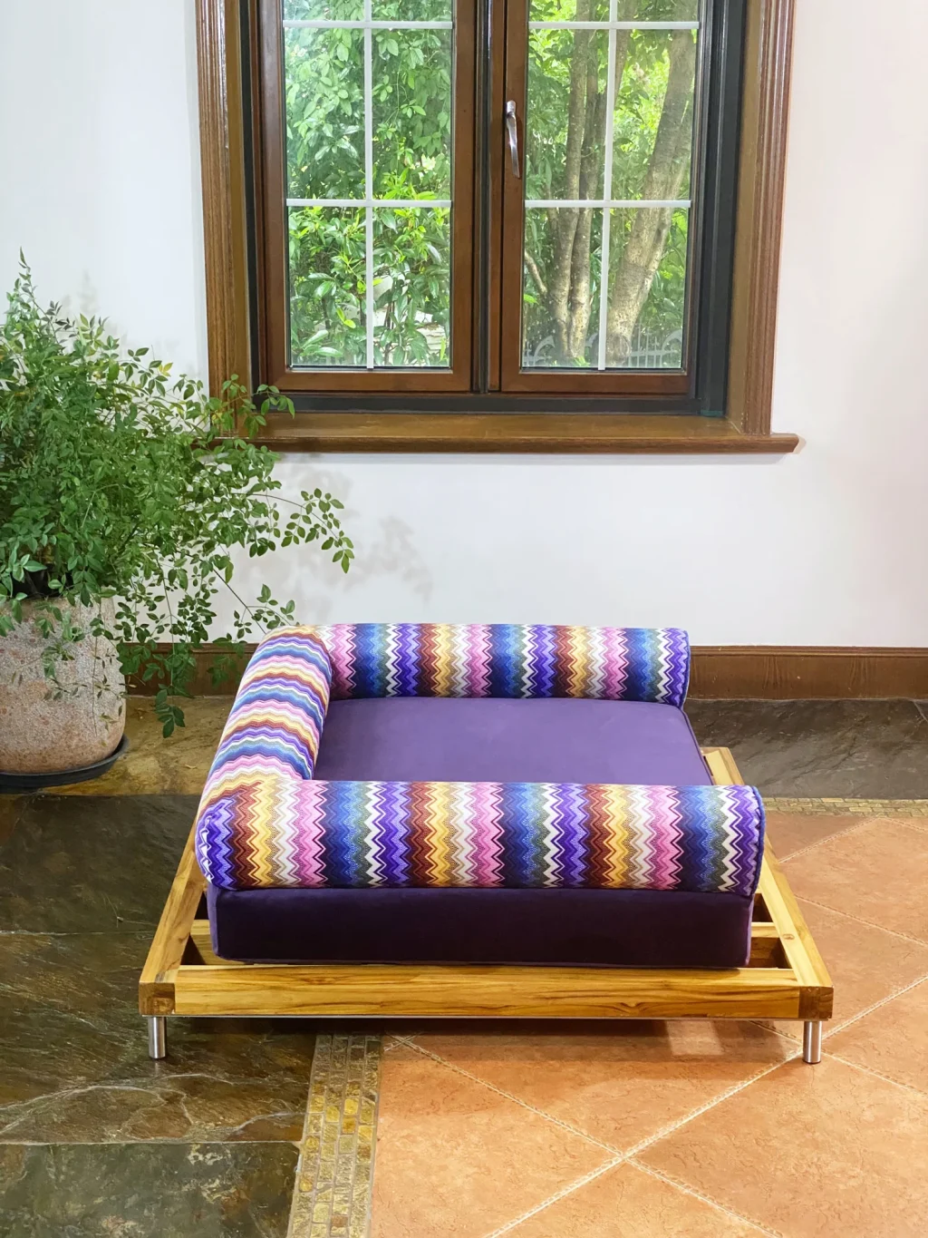 Teak Patio Mah Jong Couch Set
