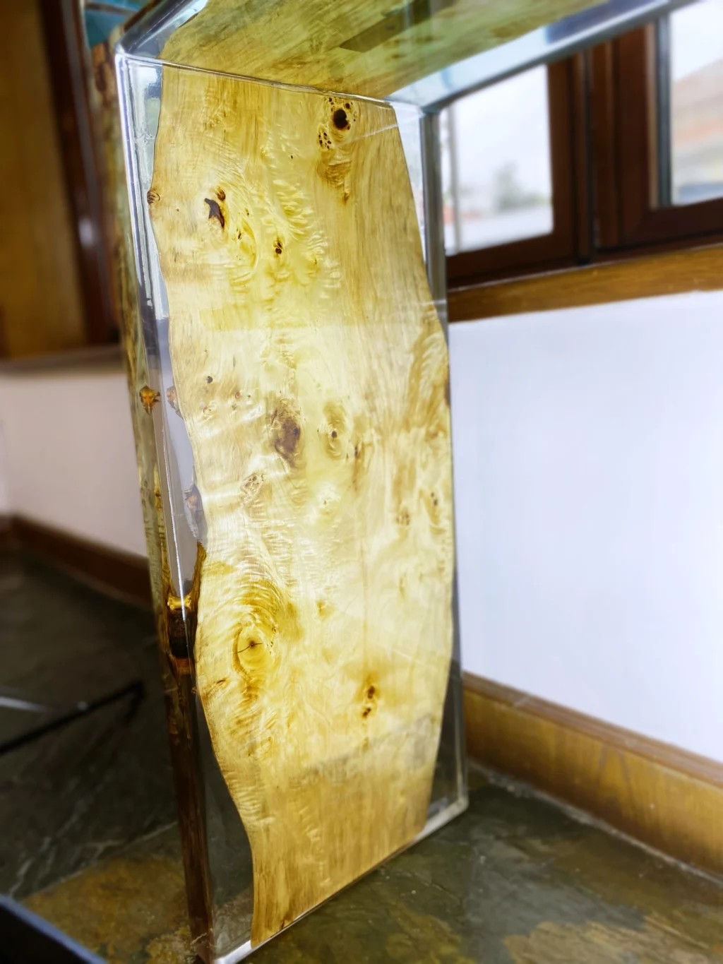 Waterfall Epoxy Console Table