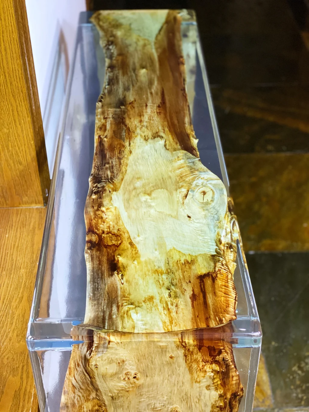 Waterfall Epoxy Console Table