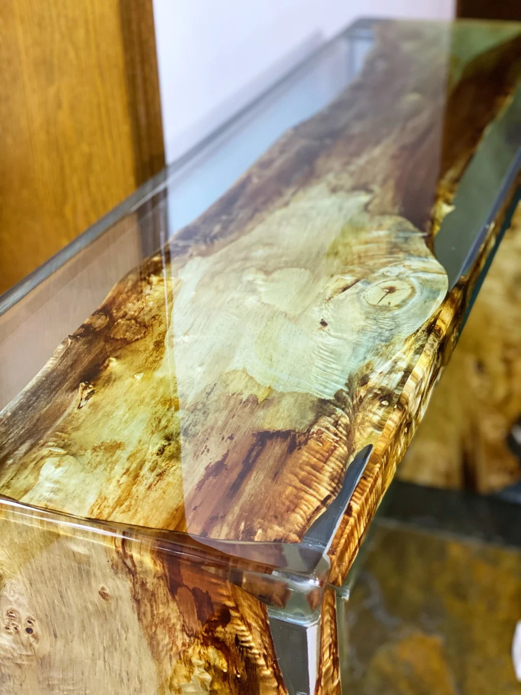 Waterfall Epoxy Console Table