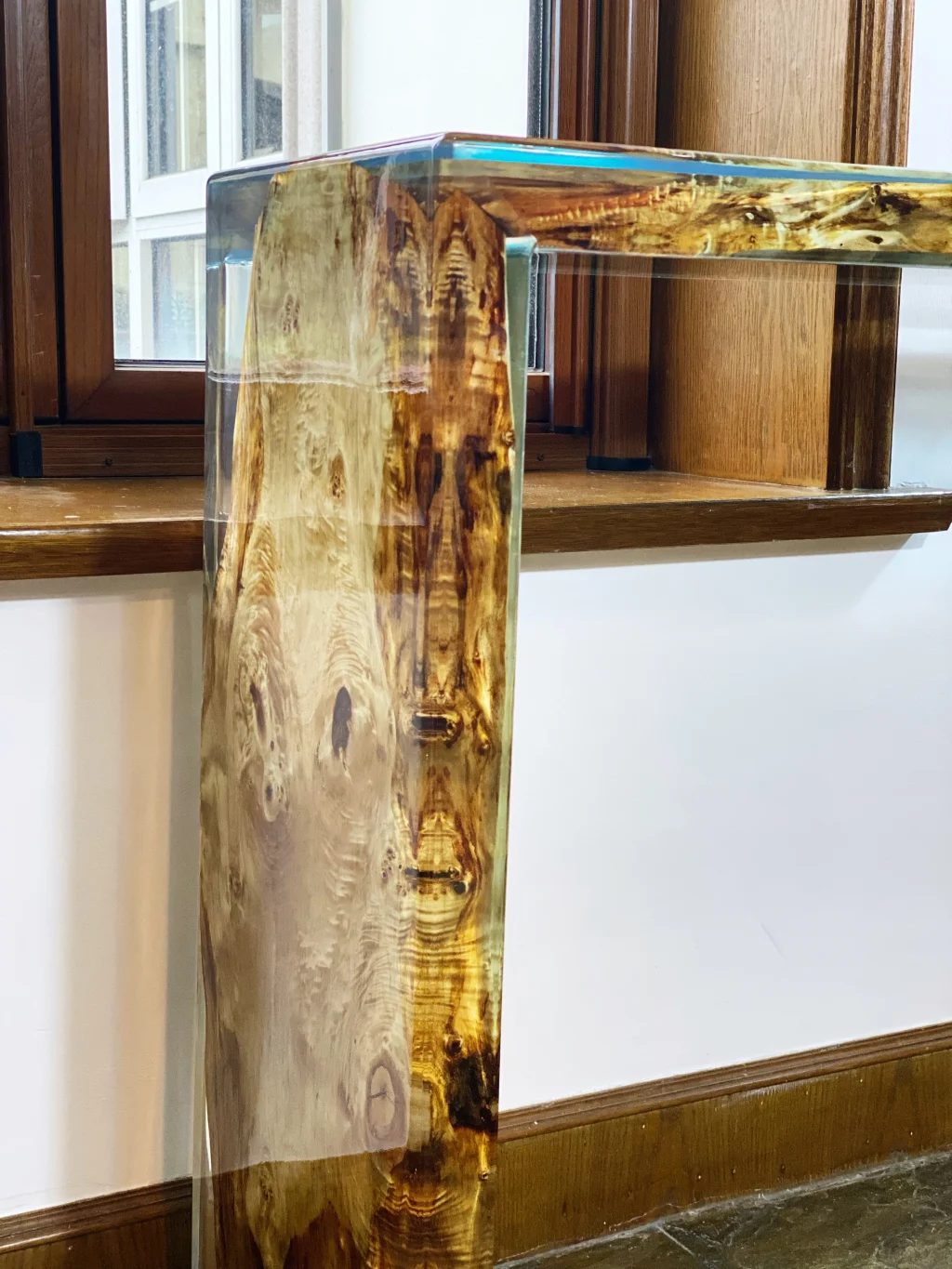 Waterfall Epoxy Console Table