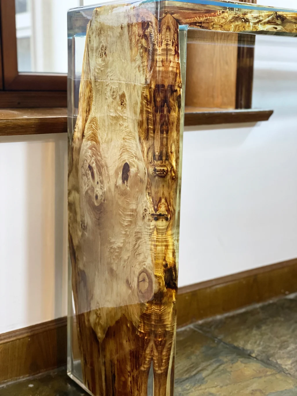 Waterfall Epoxy Console Table