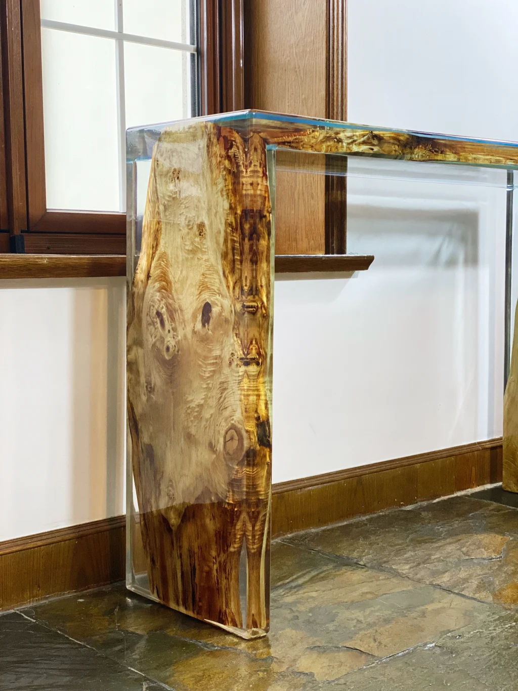 Waterfall Epoxy Console Table