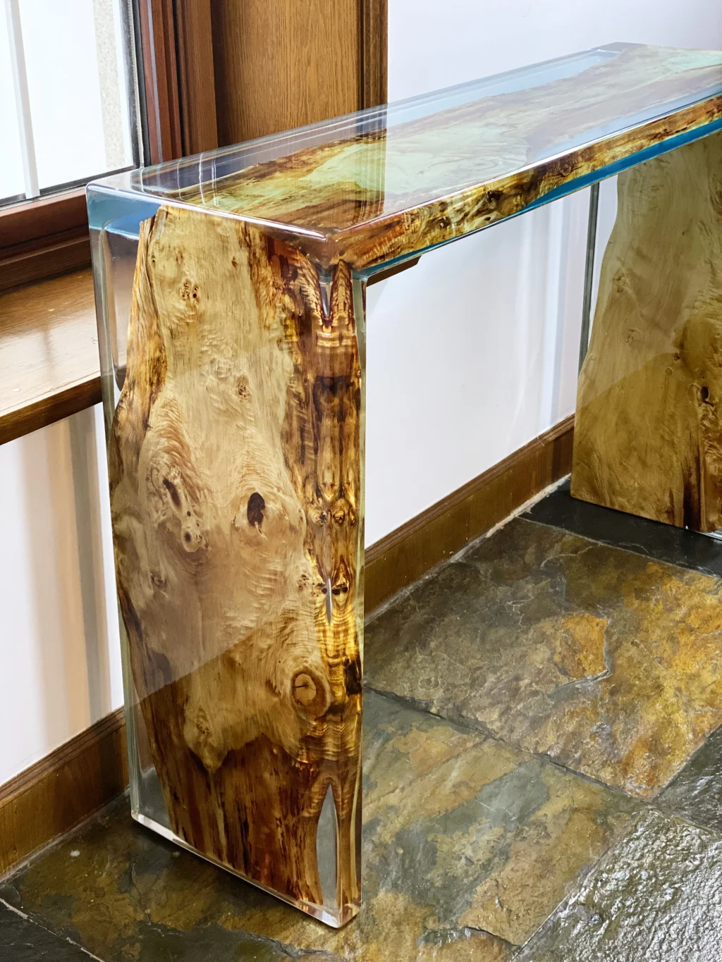 Waterfall Epoxy Console Table