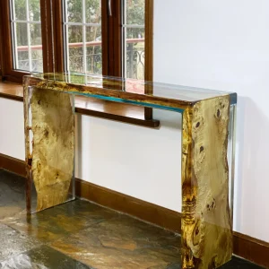 Waterfall Epoxy Console Table