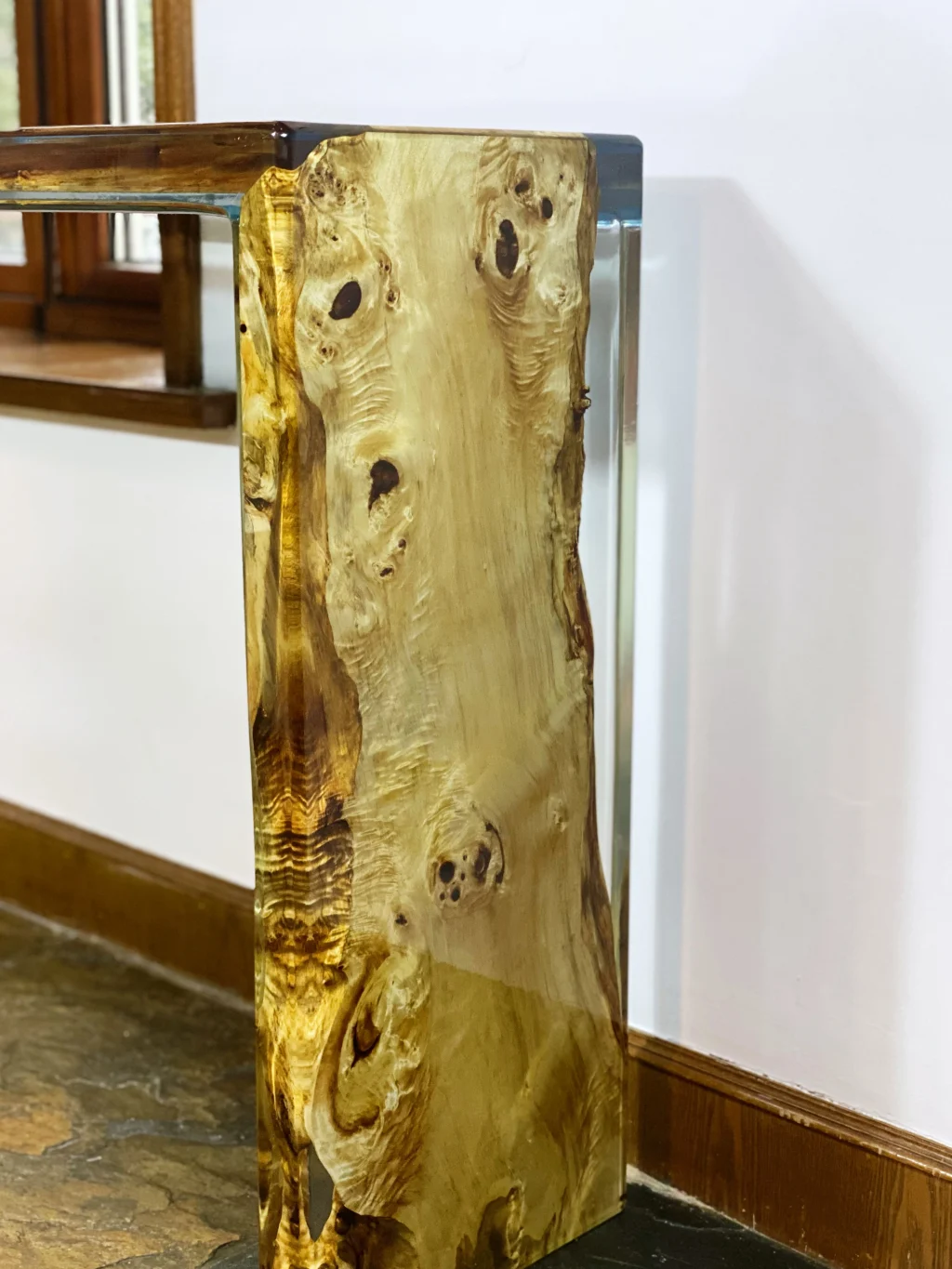 Waterfall Epoxy Console Table