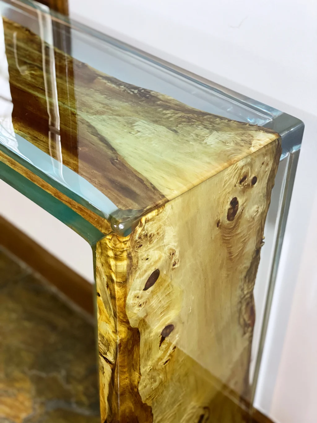 Waterfall Epoxy Console Table