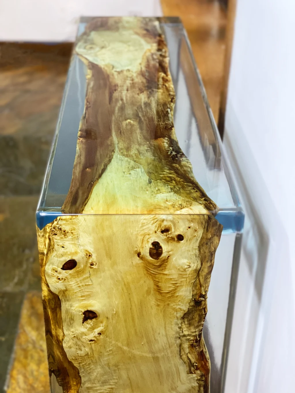 Waterfall Epoxy Console Table