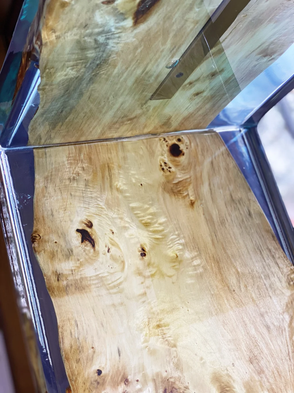 Waterfall Epoxy Console Table