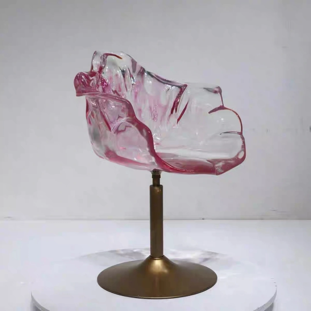 Marbling Flower Bar Stool