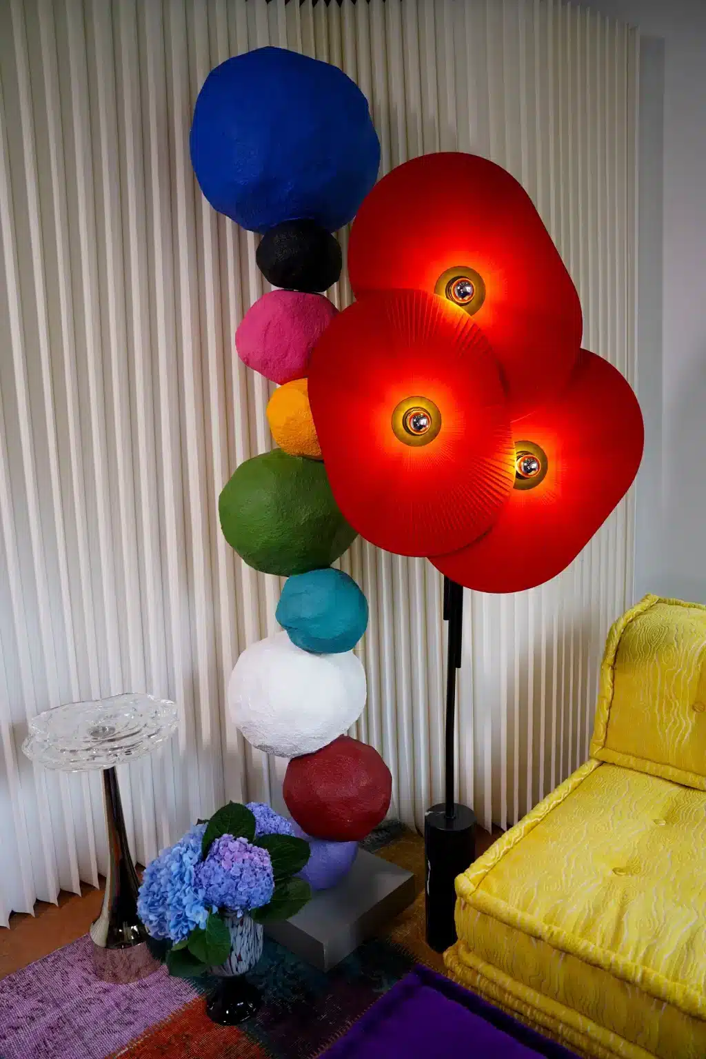 Red floor lamp