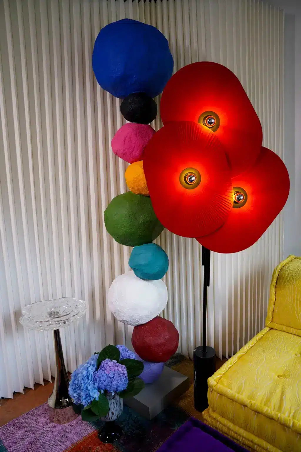 Red floor lamp