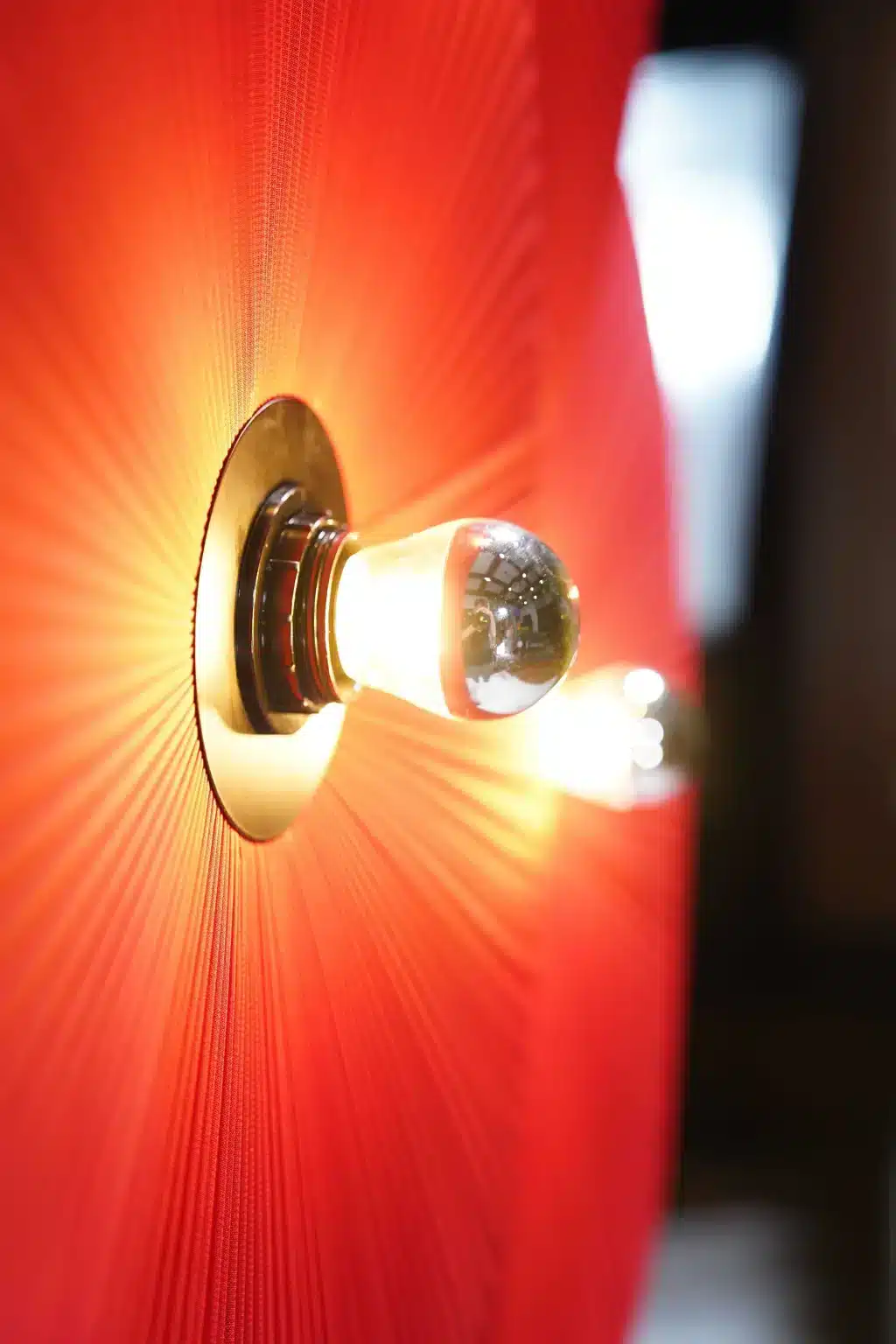 Red floor lamp