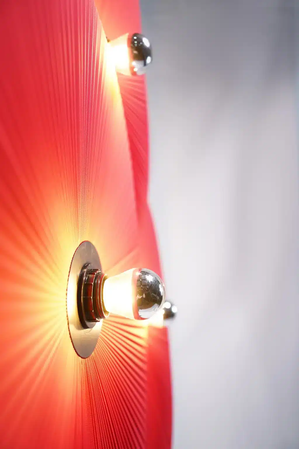 Red floor lamp