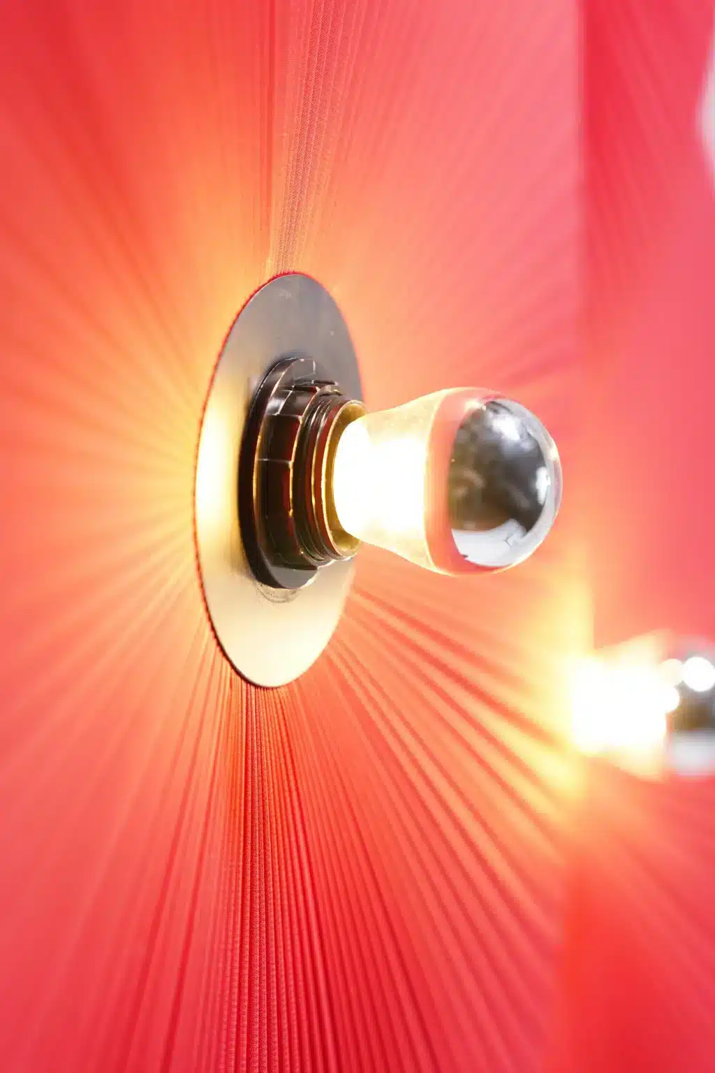 Red floor lamp