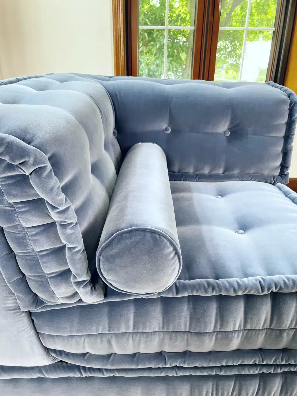 Bolster Neckroll Decor Pillow - Velvet