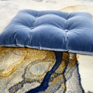 Rectangle Throw Pillow w/ 4 Buttons – Velvet