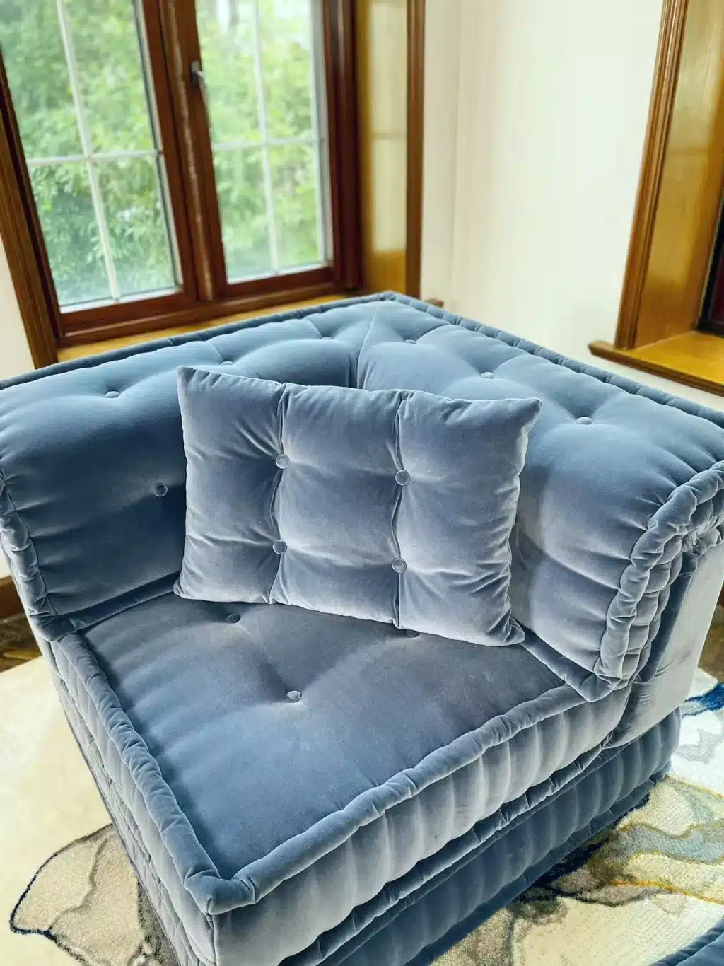 Rectangle Throw Pillow w/ 4 buttons