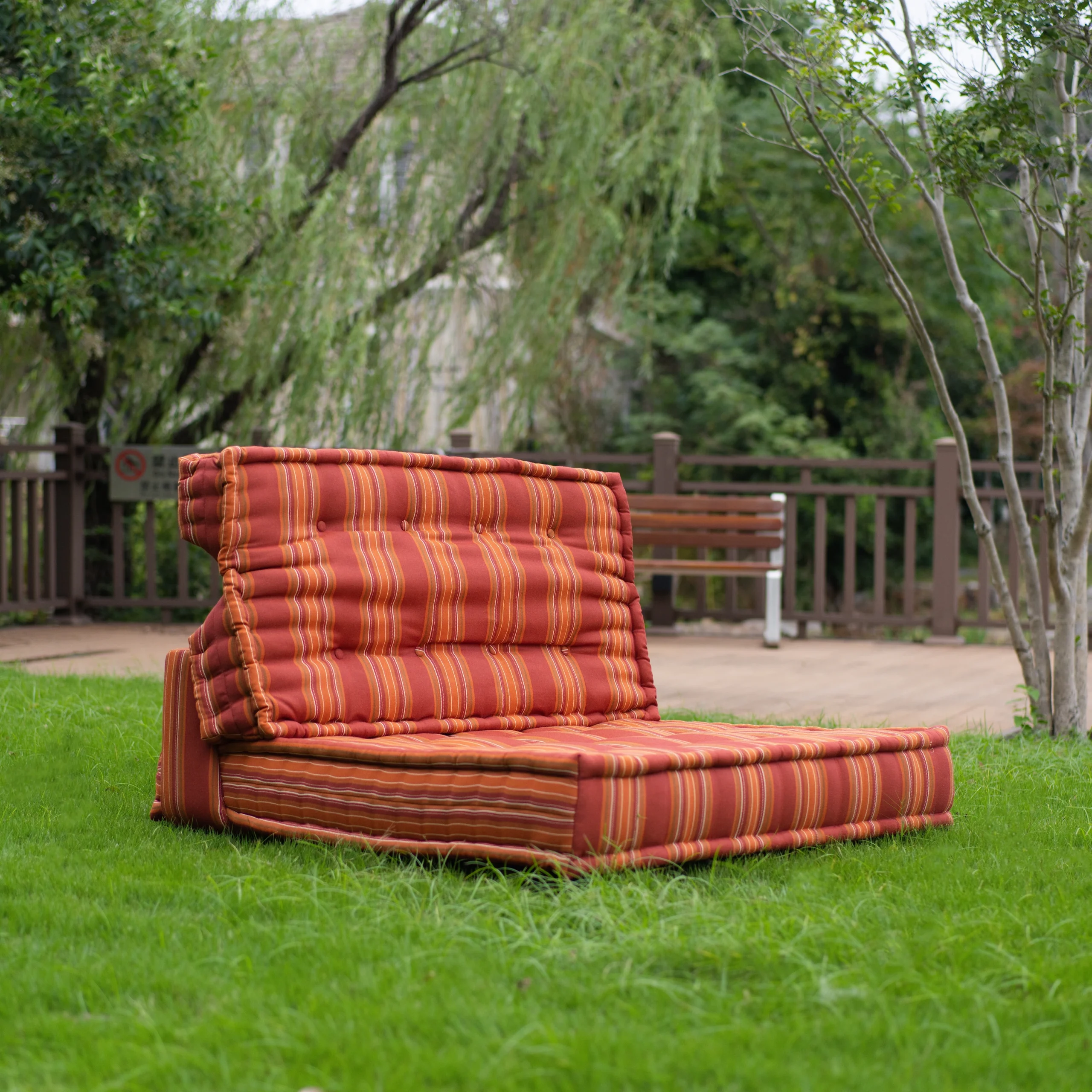 Outdoor Colorful Sofa : 4 Button Single Seater - Image 8