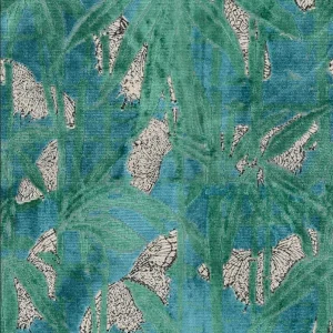 Fabric - Green bamboo Leaf