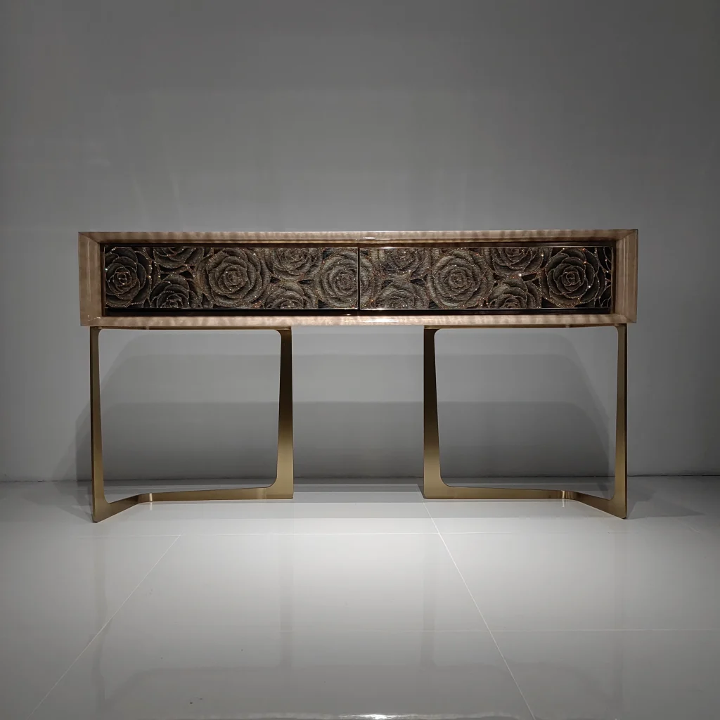 Crystal Inlay Furniture: Camellia Console Table