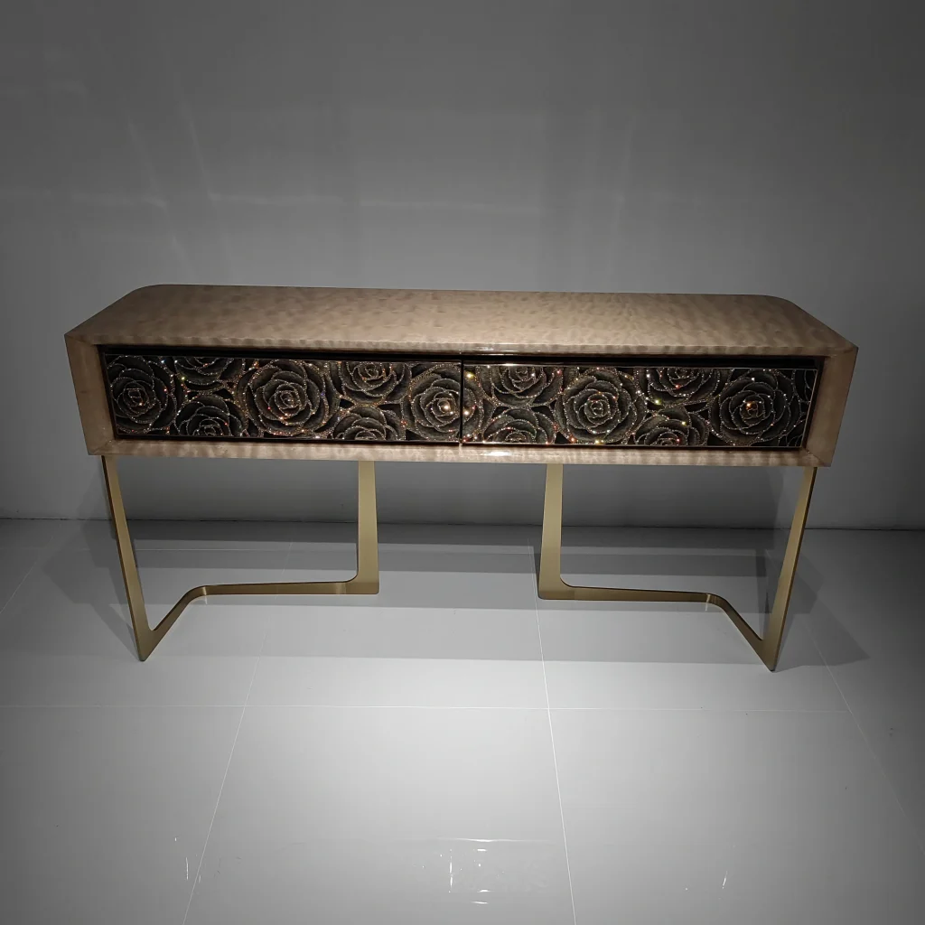 Crystal Inlay Furniture: Camellia Console Table