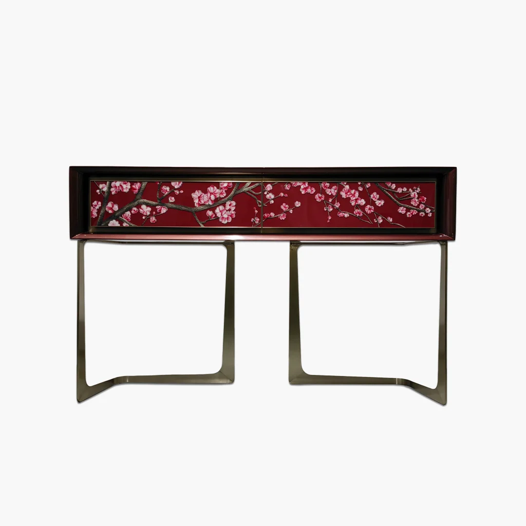 Inlay furniture - Red Blossom console Table